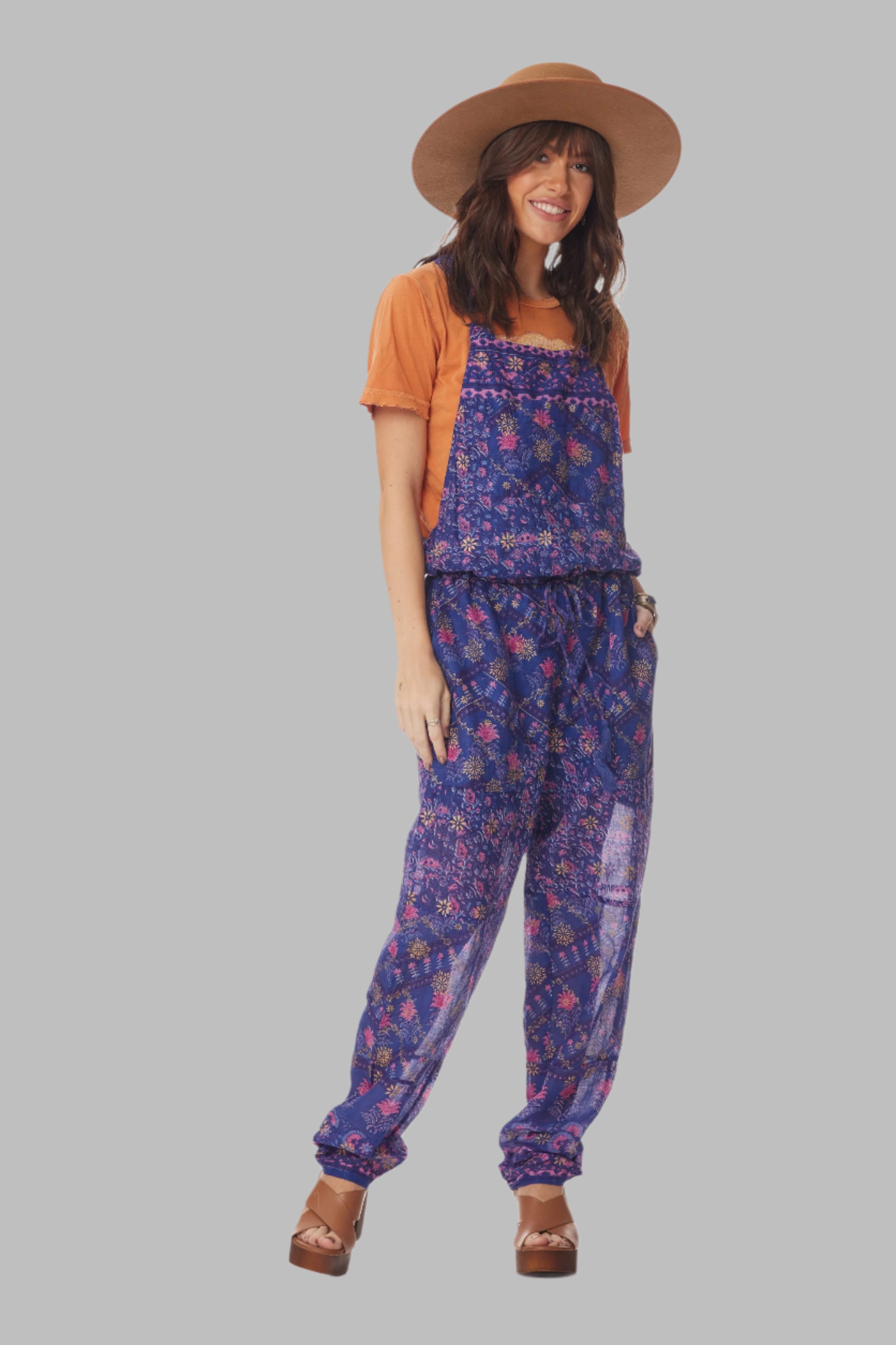 Marley Printed Jumpsuit Indigo