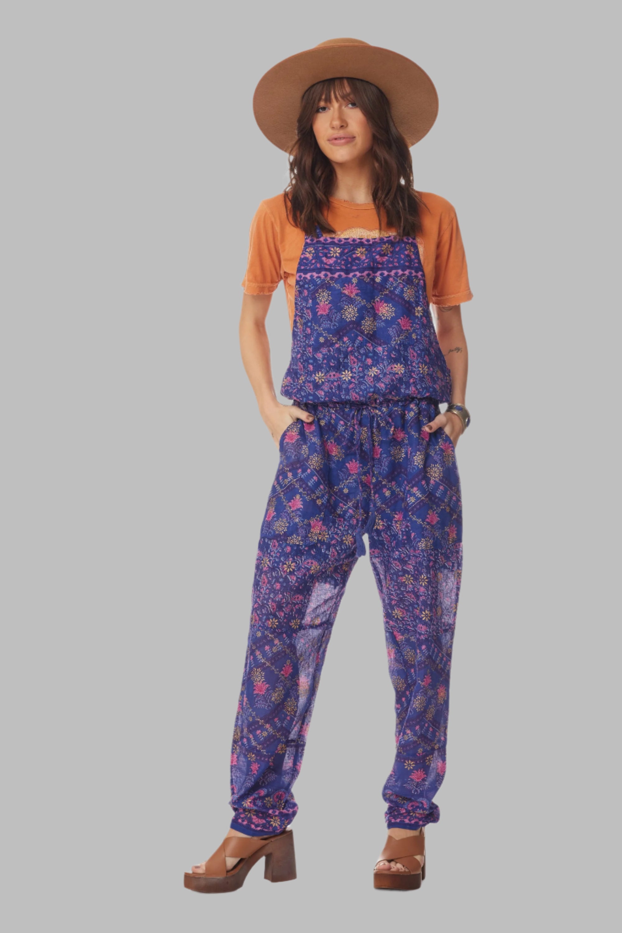 Marley Printed Jumpsuit Indigo M