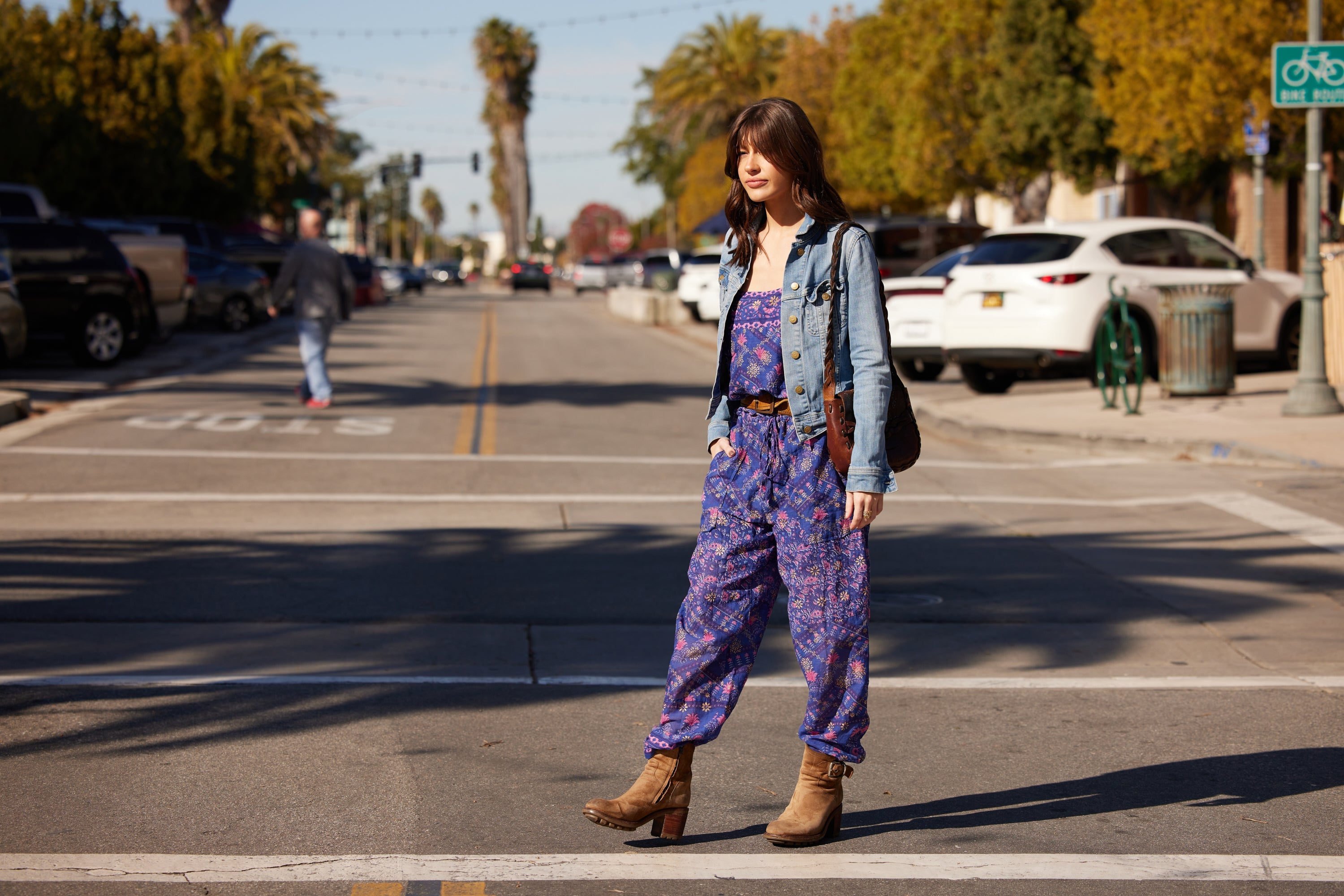 Marley Printed Jumpsuit Indigo