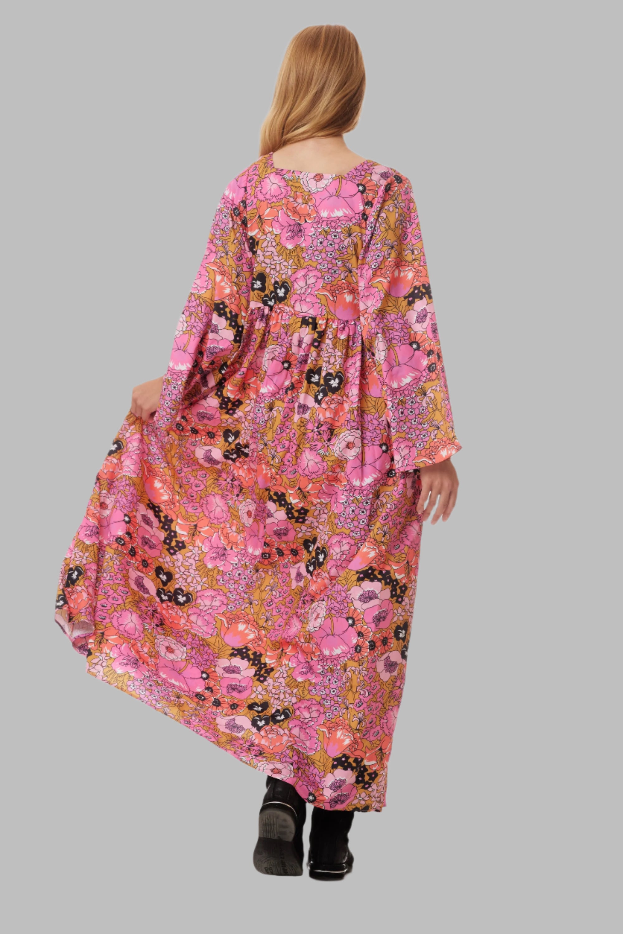 Hawaii Printed Maxi Dress Pink