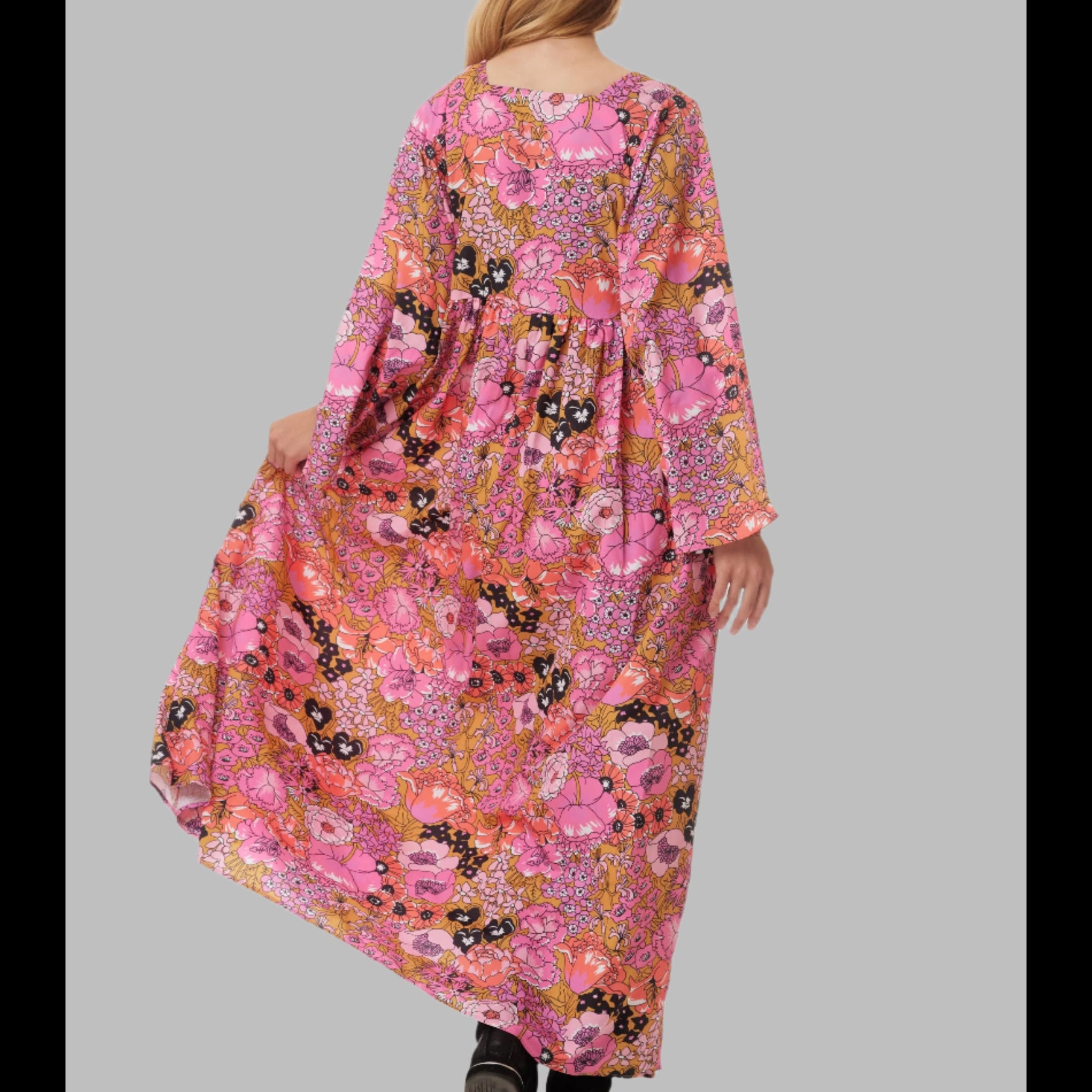 Hawaii Printed Maxi Dress Pink