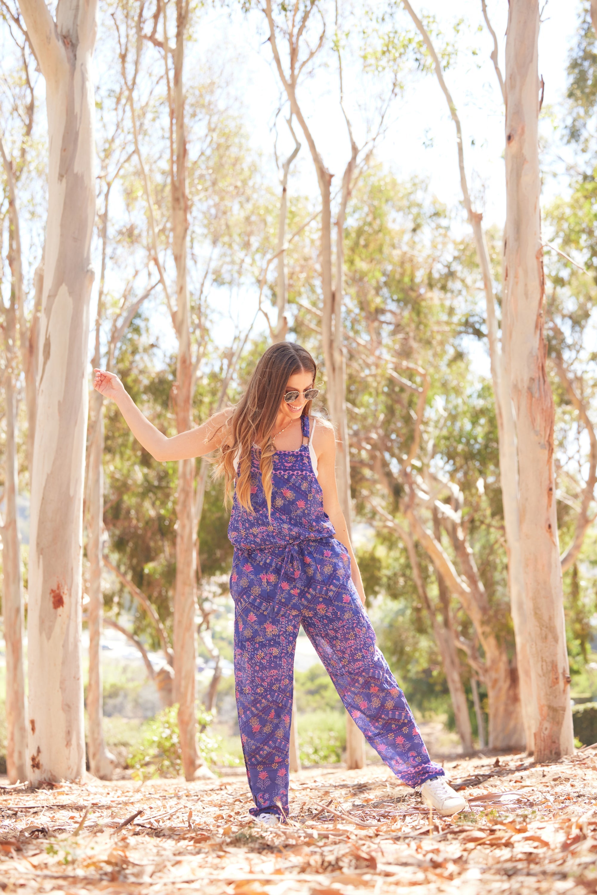 Marley Printed Jumpsuit Indigo