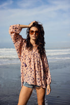 Marisa Printed Blouse Coral