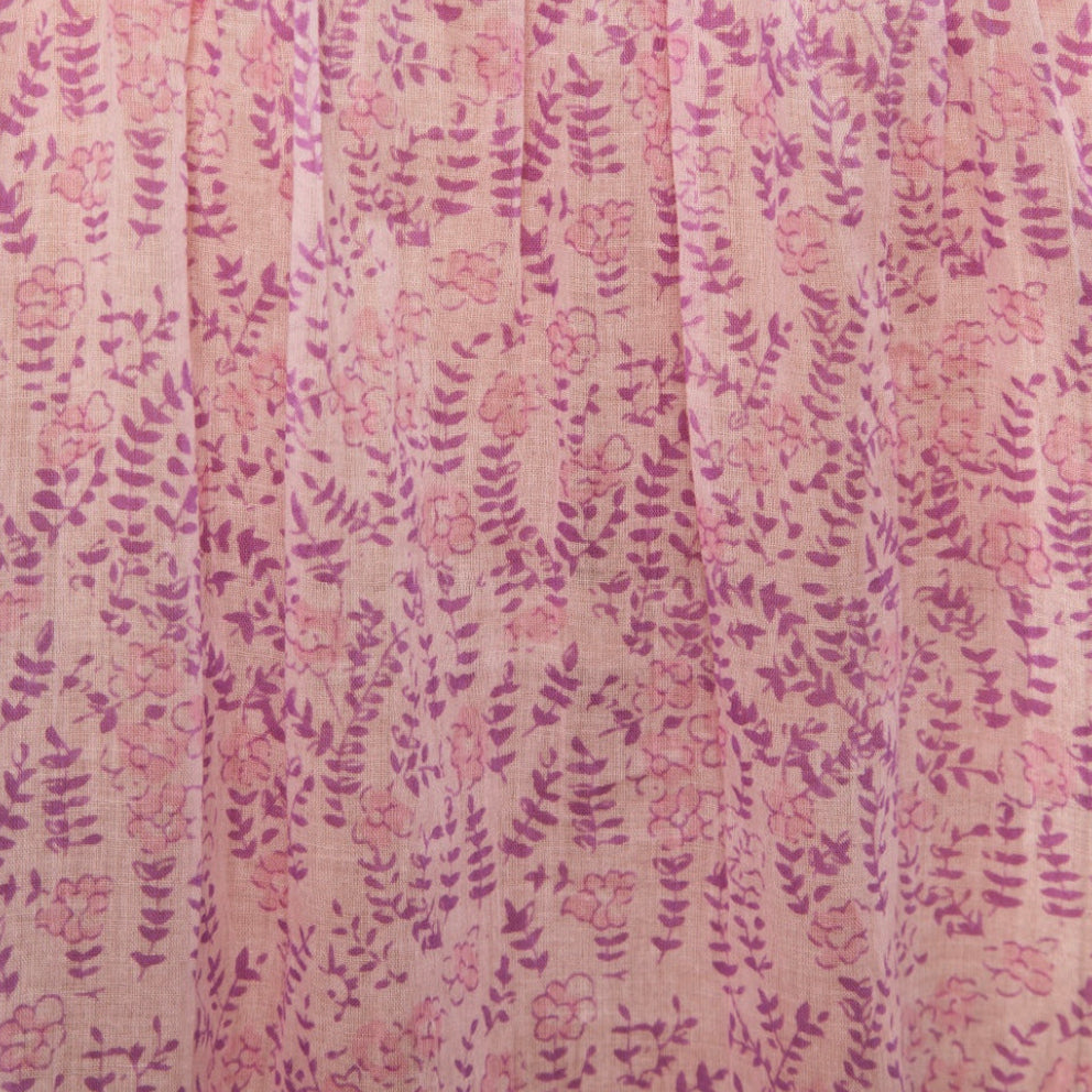 Kayla Printed Long Dress With Tassels Vintage Pink