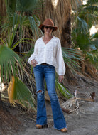 Cathy Embroidered Blouse Long Sleeves White