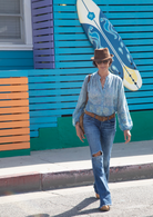 Ginger Printed Blouse Long Sleeves Liberty Blue