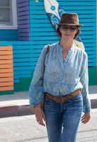 Ginger Printed Blouse Long Sleeves Liberty Blue