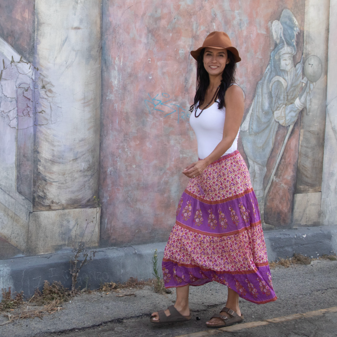Marilou Printed Maxi Skirt Pink