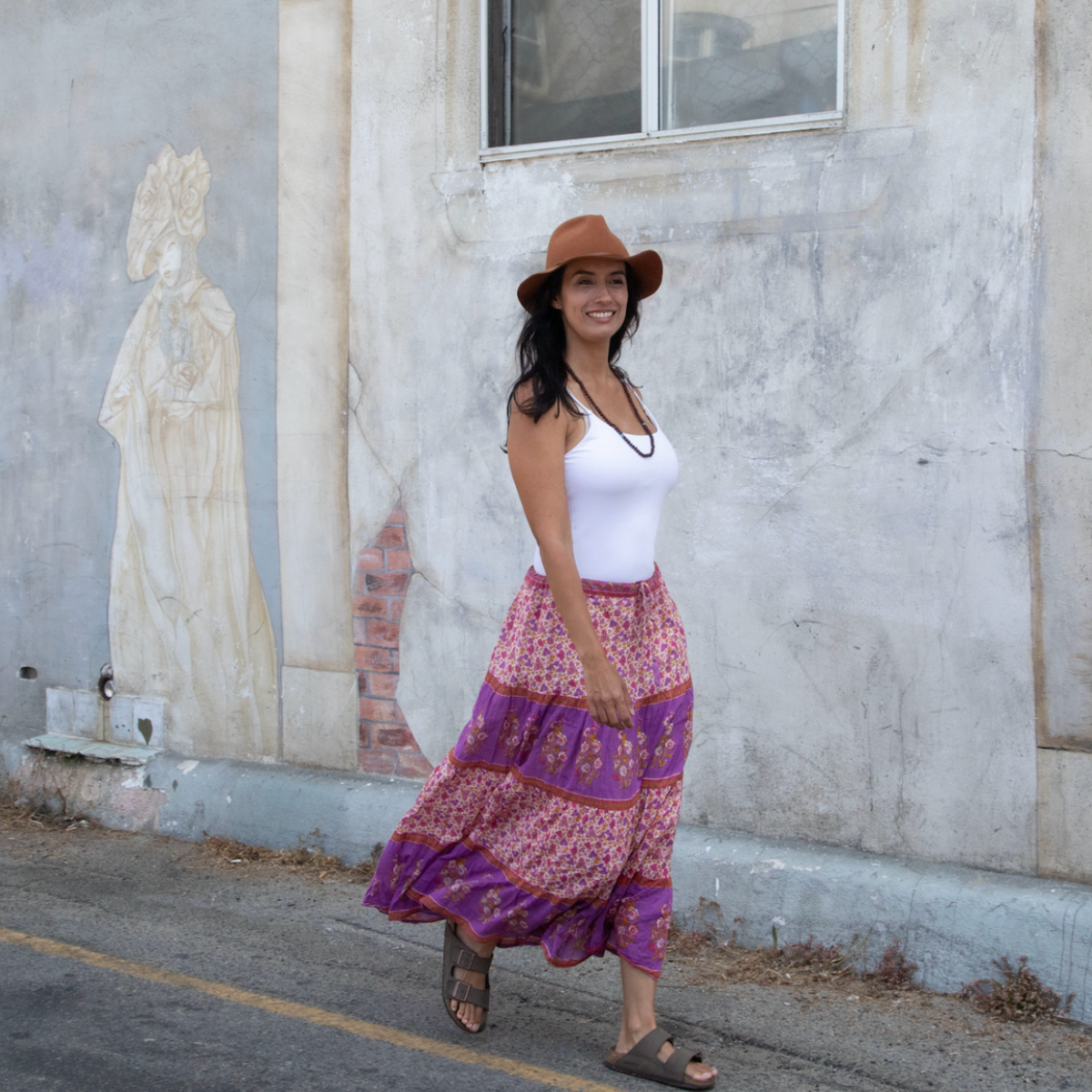 Marilou Printed Maxi Skirt Pink – Blue Boheme