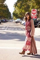 Bahiya Printed Blouse Burgundy