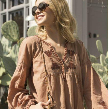Jamie Embroidered Tunic Mocha