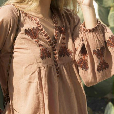 Jamie Embroidered Tunic Mocha