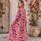 Hawaii Printed Maxi Dress Pink