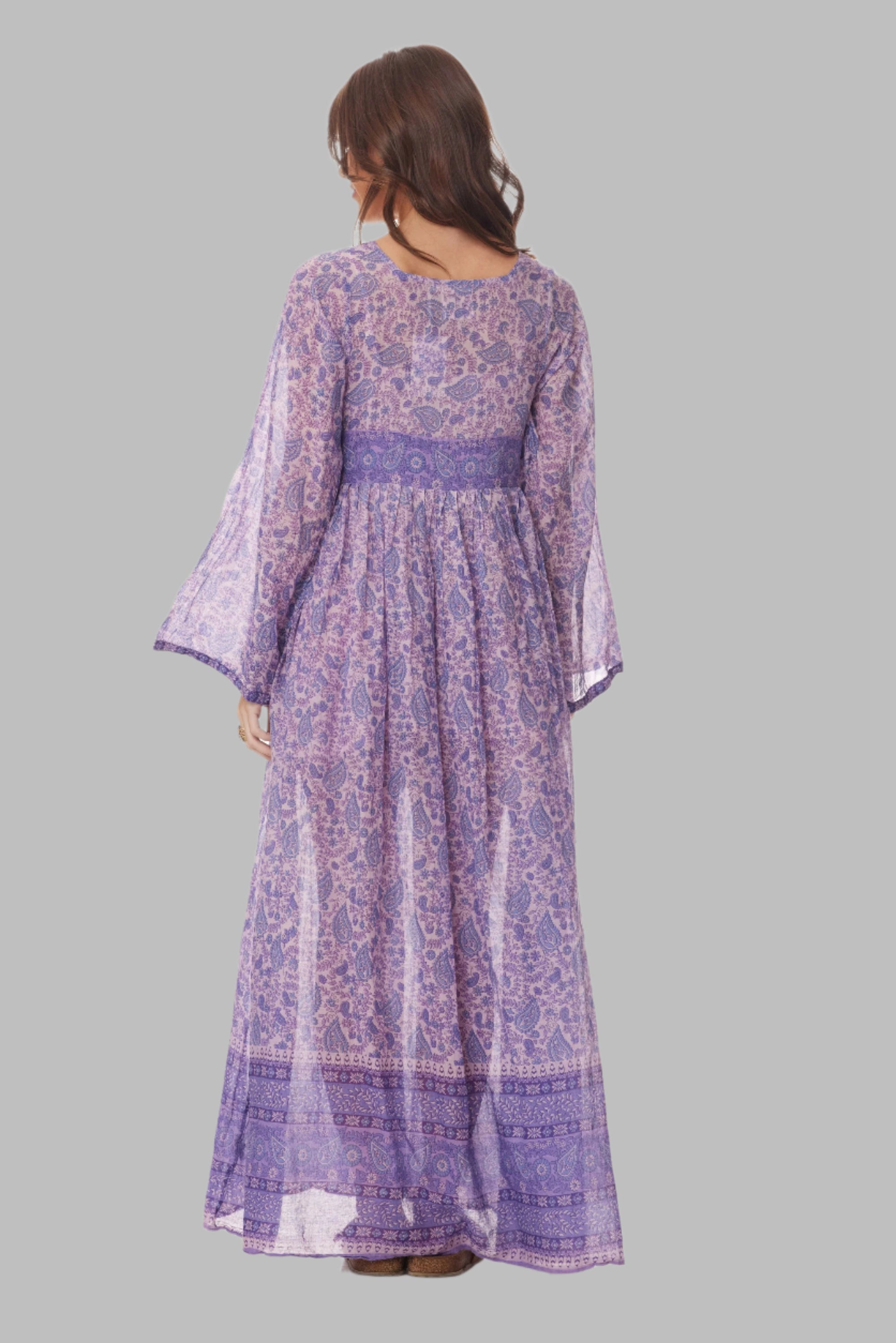 Jade Printed Maxi Dress Lavender