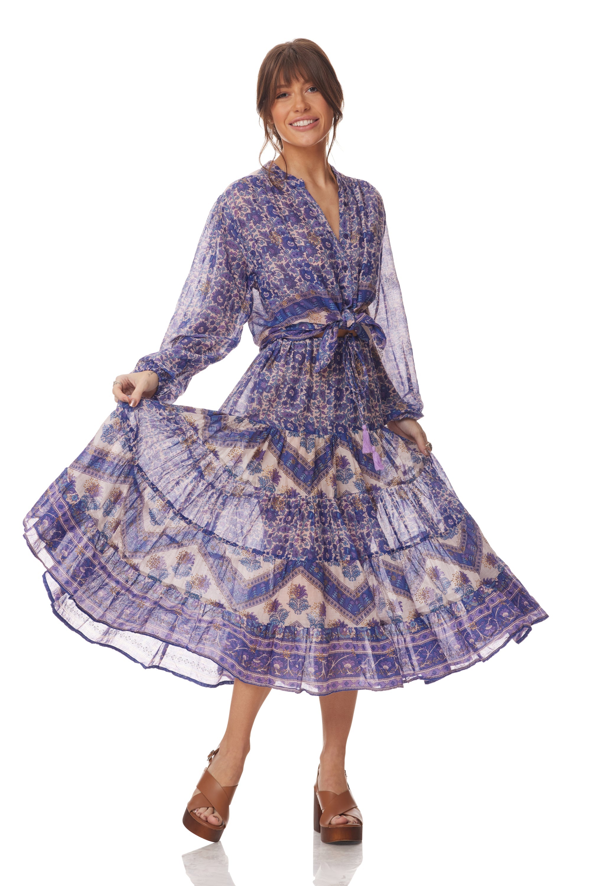 BLUE BOHEME ロングスカート Bottoms – Blue Boheme