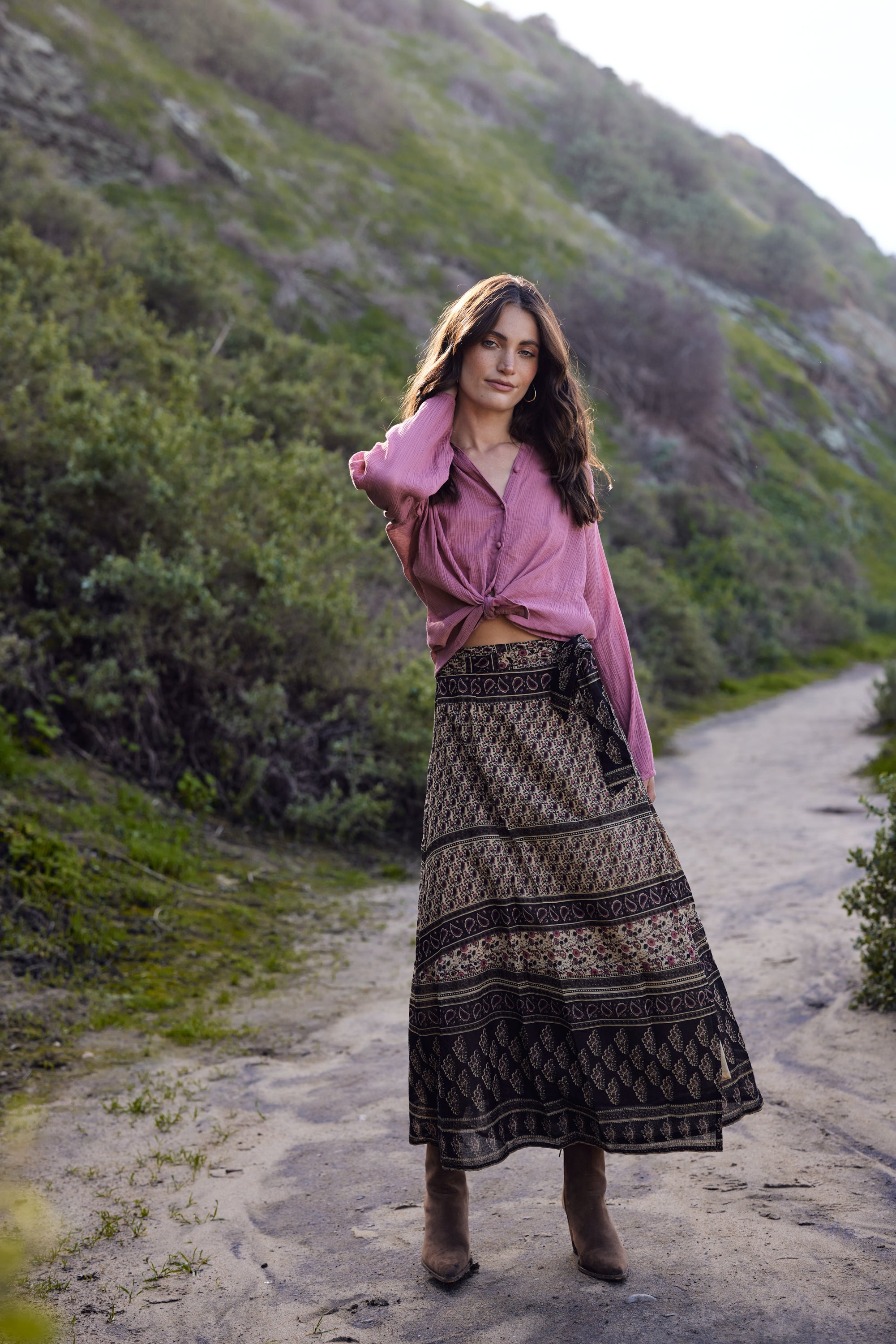 Ginger Blouse Long Sleeves Rose