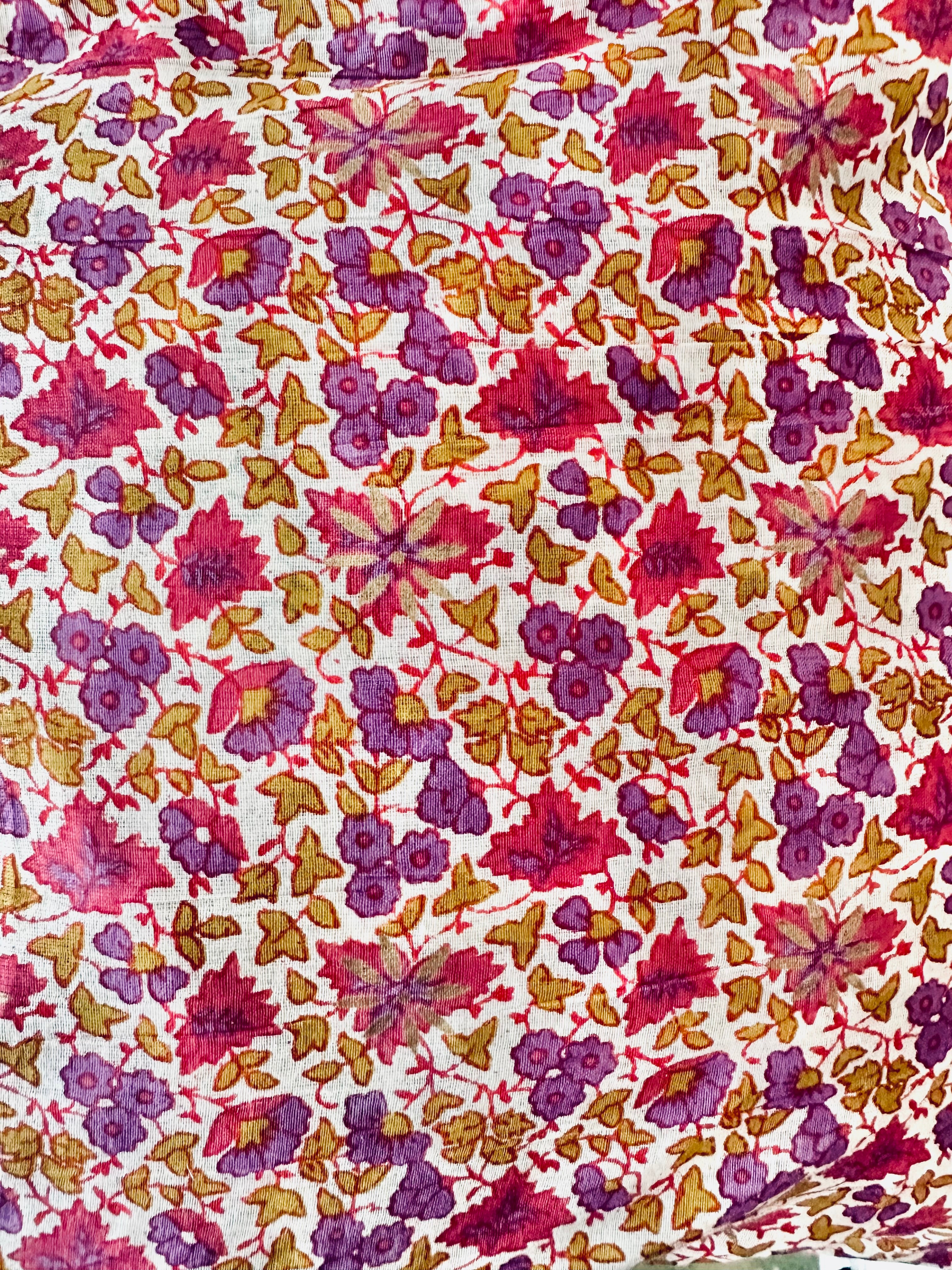 Ginger Printed Blouse Short Sleeves Pink