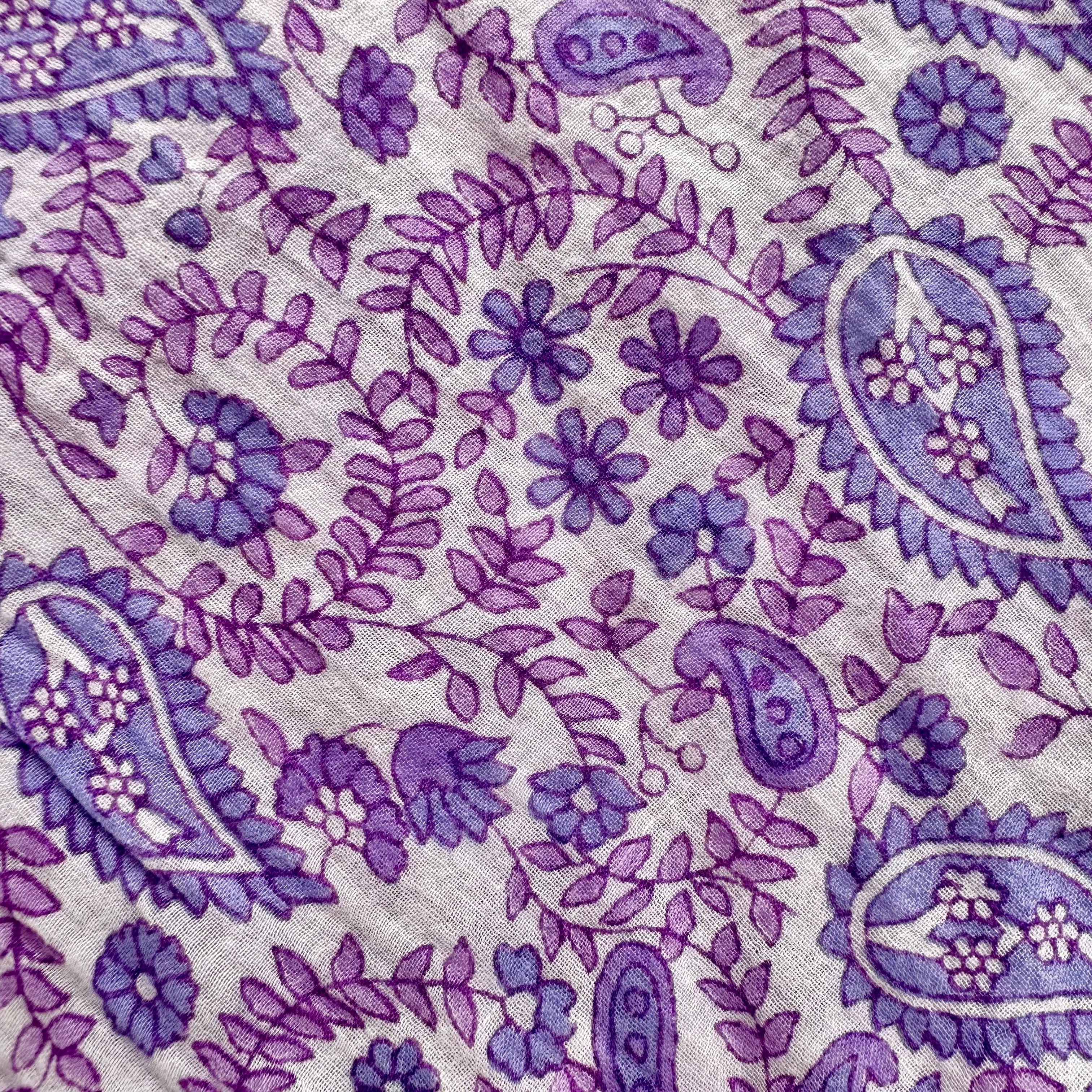Betsy Printed Maxi Tank Dress With Tassels Lavender