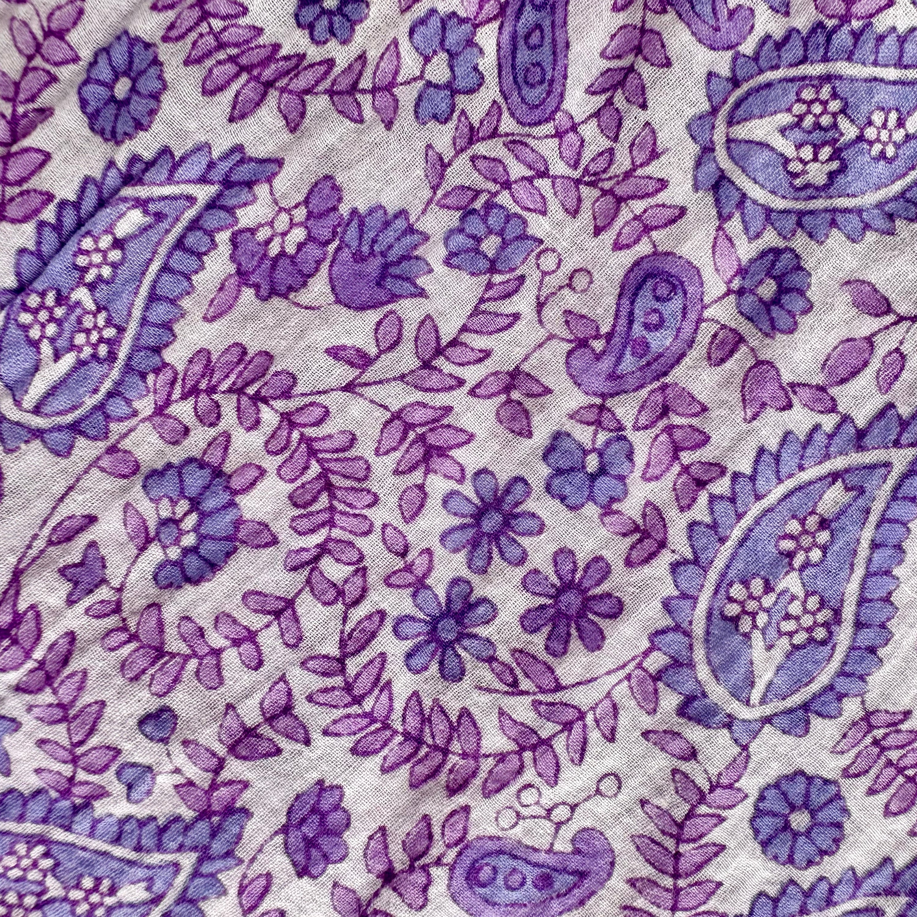 Jade Printed Maxi Dress With Butterfly Sleeves Lavender