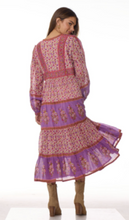 Marilou Printed Dress Long Sleeves Pink - Blue Boheme