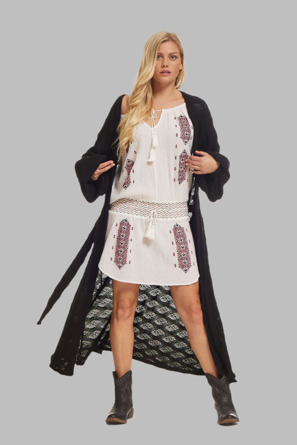 Lauren Maxi Cardigan Grey