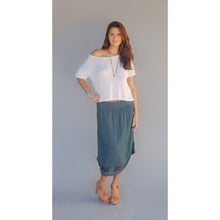 Amelia Skirt or Dress With Lace Grey - Blue Boheme