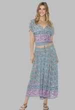 Lydia Printed Maxi Skirt Green